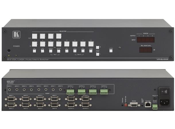 Kramer Matrix  8x4 VGA Audio 19" 360MHz RS232/485 IR IP KR-ISP 